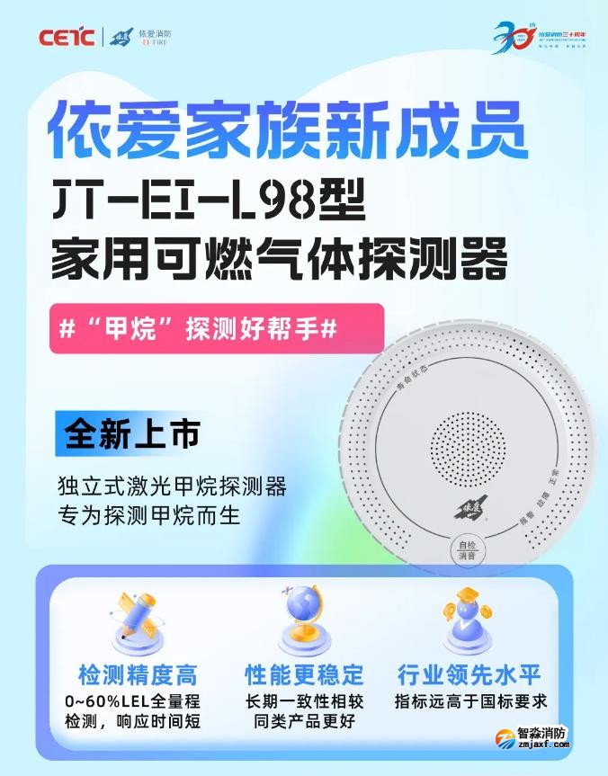 依爱半岛(中国)JT-EI-L98型家用可燃气体探测器新品上市